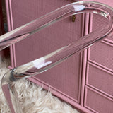 Italian 1970s lucite towel rail