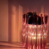 Beautiful Italian Lilac lucite chandelier C.1970