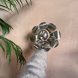 1950s Italian silver plated flower wall lights