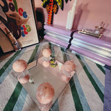 Roche Bobois lucite pink ball coffee table
