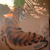 1970s large tiger painting signed dated.