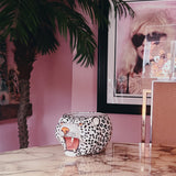 Italian leopard head vase C.1970