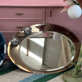 Cristal Arte Italian brown Murano glass mirror