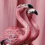 vintage ceramic flamingos