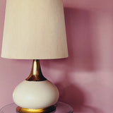 Paf Milano huge ivory and brass lamp C.1970
