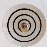 Large Italian ceramic plate pendant / wall light