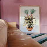 Casa Valentino pineapple plant print on linen c.1976