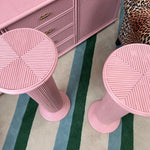 pink bamboo plant stand