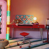 Red lacquered 1980s desk by Raul Barbieri