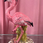 flamingo ceramic statue