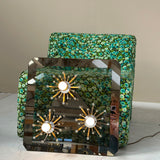 Italian 1970s starburst mirrored wall light