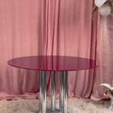 Italian 1960s pink glass dining table