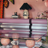 Roche Bobois lucite pink ball coffee table