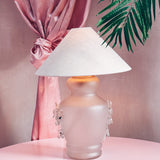 1950s extra large Murano glass flower table lamp attributed to Barovier&Toso