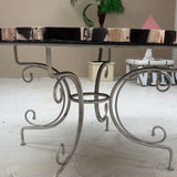 Rare 1970s Fossilised Wood Mosaic Dining Table
