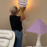 Rare 1990s large ice cream wall light