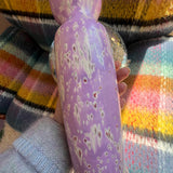 Pair of American 1960s lilac splattered vases.