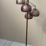 1960s Italian Smoked Mauve Lucite Four-Light Floor Lamp by Goffredo Reggiani