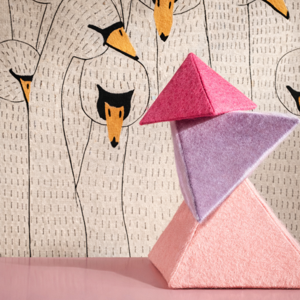 ‘POINTE’ Luxury Mohair lampshades by Lia Briamonte