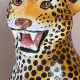 Italian 1970s large leopard lamp