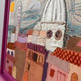 Rome, 1972. Silk framed tapestry