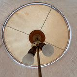 1970s Italian Orange red ceramic floor lamp