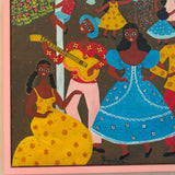 1976 Brazilian carnival oli paintings (sold as a pair)