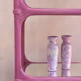 Pair of American 1960s lilac splattered vases.