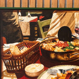 Nonna’s Kitchen 1984, large framed Italian kitchen painting
