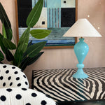 Turquoise murano lamp 