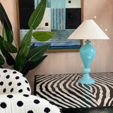 Turquoise murano lamp 