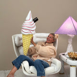 Rare 1990s large ice cream wall light