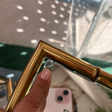 Pair of Italian faux brass bamboo side tables