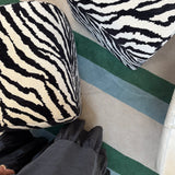 Zebra waterfall footstools (sold separately)