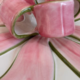 1980s Italian porcelain bow detail cloche