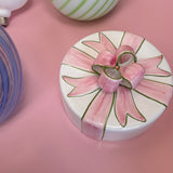 1980s Italian porcelain bow detail cloche