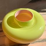 1970s Murano vase in acid yellow and pink