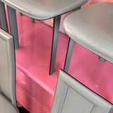 1980s Peppermint leather dining chairs by Roche Bobois