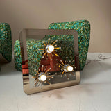 Italian 1970s starburst mirrored wall light