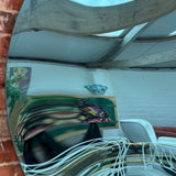 Large Italian blue concave mirror / art piece