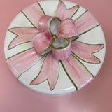 1980s Italian porcelain bow detail cloche