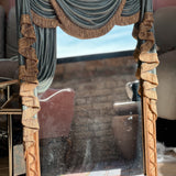 Italian carved drape mirror C.1980