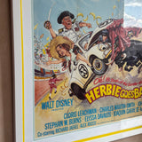 1980s luxury framed ‘Herbie goes bananas’ original movie poster licensed to Walt Disney