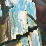 1972 French oil painting signed M Charralde ‘waterfall’