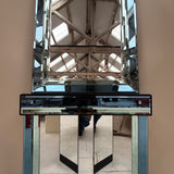 Large Italian blue & green mirror (console sold separately?