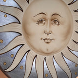 1980s Hand painted Celeste dining chairs. Moon and Sun. Sold separately