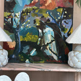 1972 French oil painting signed M Charralde ‘waterfall’