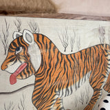 1960s Framed Tibetan tiger painting