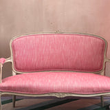 Pink French Louis XVI Style 19th Century Painted Wood Sofa and chairs.