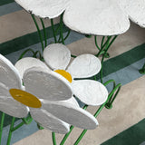 1950s Italian rare outdoor daisy garden set